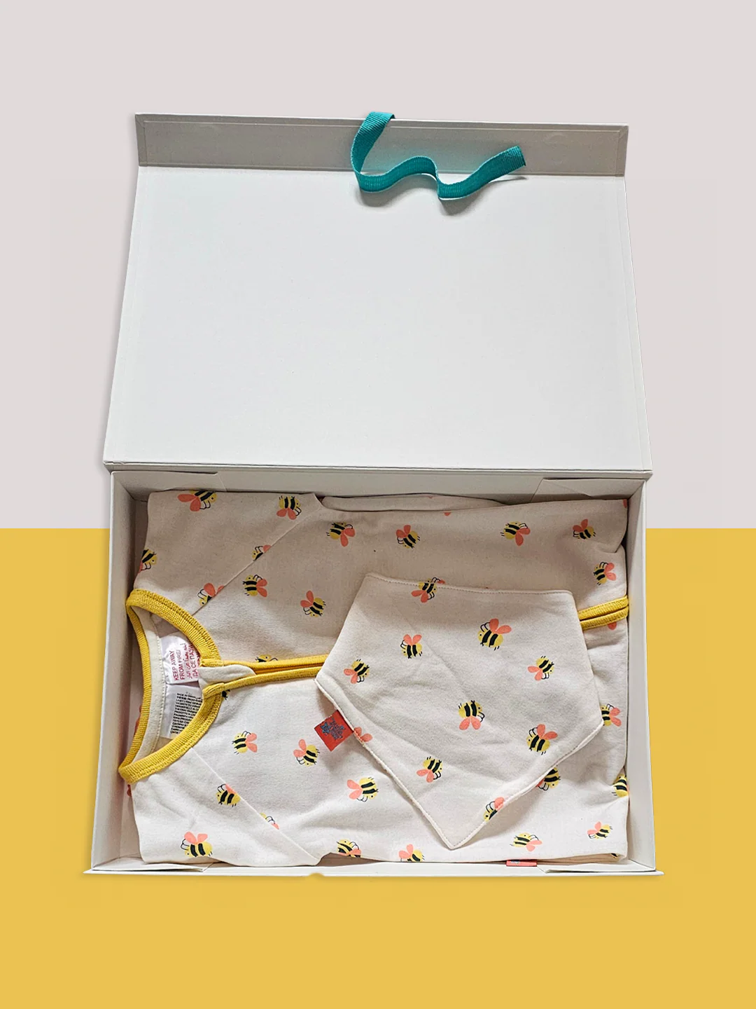 Honey Bee Romper & Bib Gift Box Set - Image 9