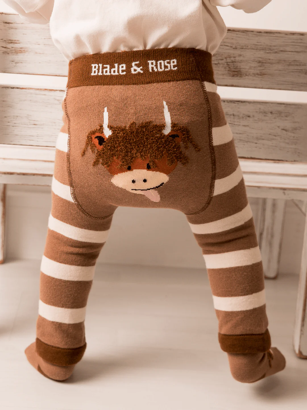 Neutral Highland Cow Leggings - Image 3