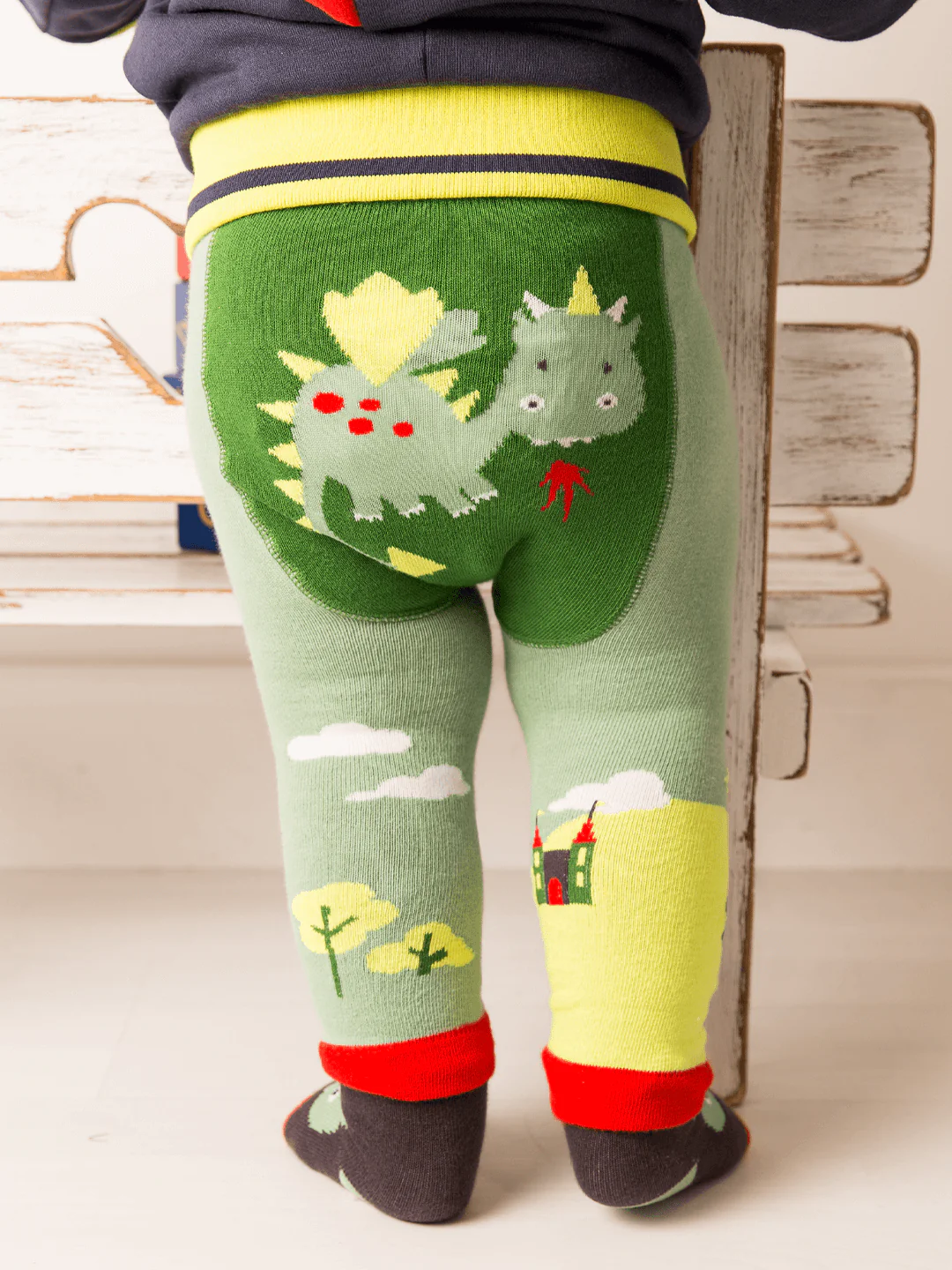 Teddy the Dragon Leggings (0-6 Months) - Image 3